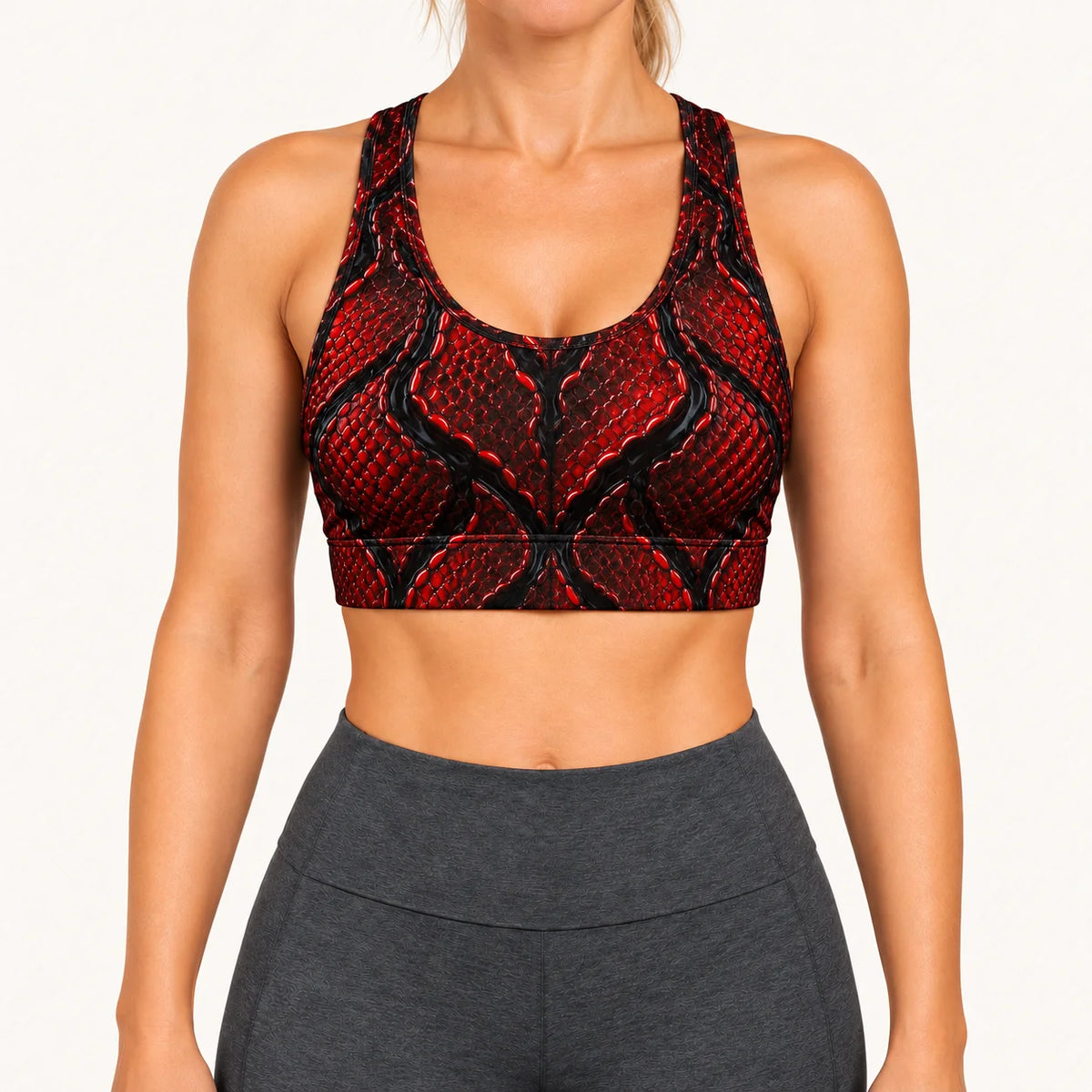 Red Venom Racer Back Bra