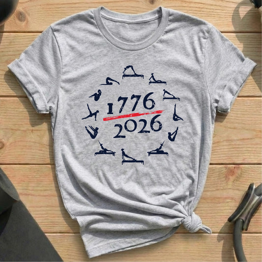 1776 2026 Pilates Pose T-shirt