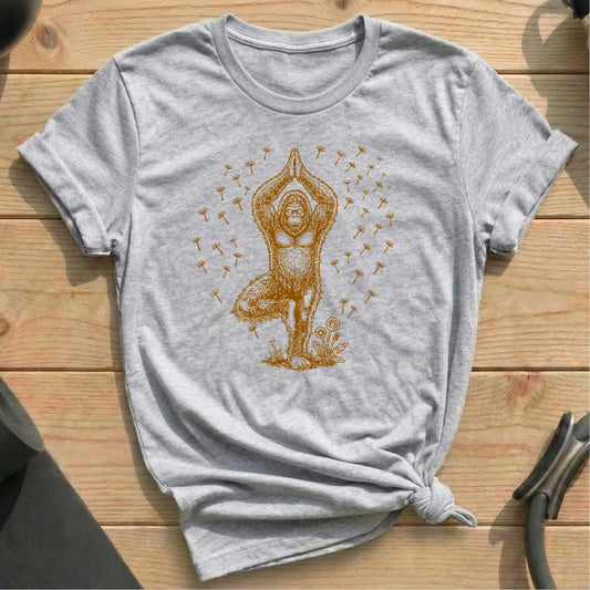 Bigfoot Tree Pose In Peace T-shirt