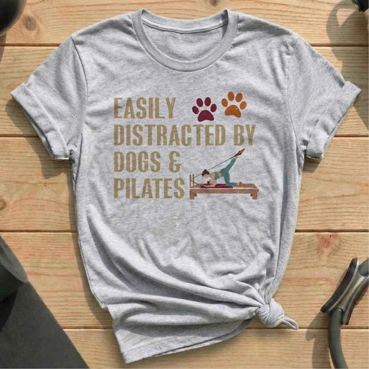 Easily Distracted By Dog And Pilates T-shirt