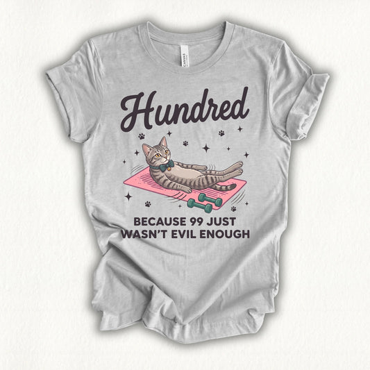 Hundred Kitty T-shirt - in MindCloth Pilates Tshirt Collection