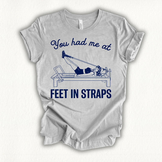 I Love Feet In Straps T-shirt - in MindCloth Pilates Tshirt Collection