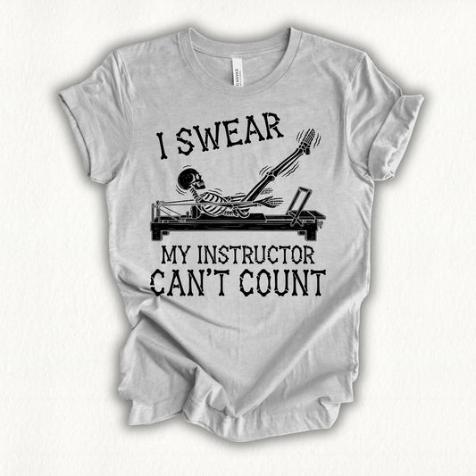Instructor Can’t Count T-shirt - in MindCloth Pilates Tshirt Collection