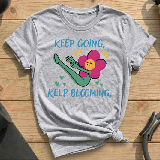 Keep Blooming T-shirt - in MindCloth Pilates Tshirt Collection