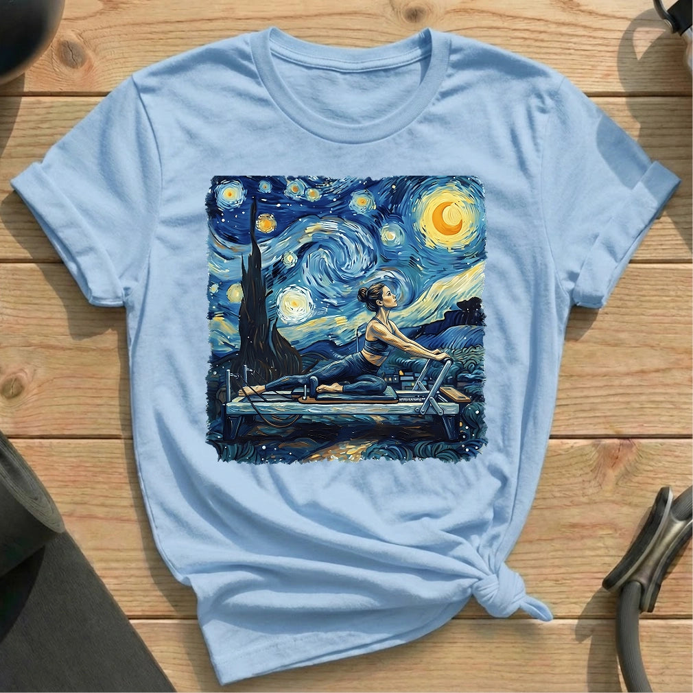 Starry Night Pilates T-shirt - in MindCloth Pilates Tshirt Collection