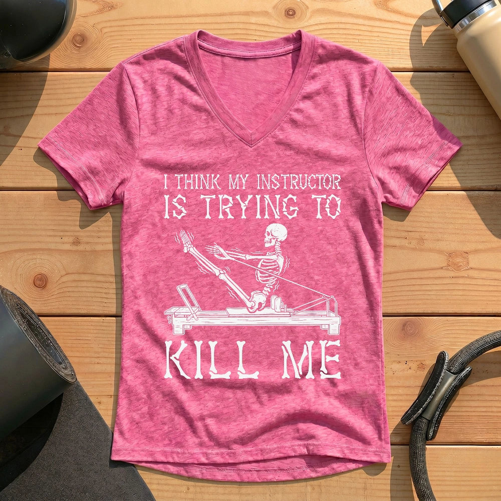 Instructor Kil Me Lady V-neck
