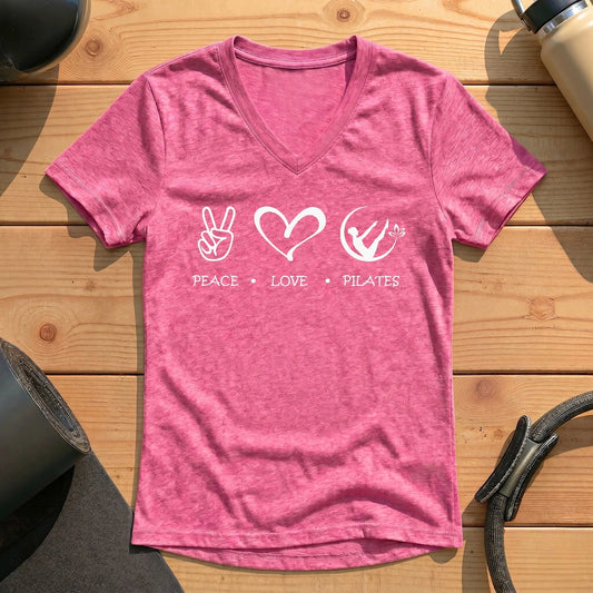 Peace Love Pilates Lady V-neck