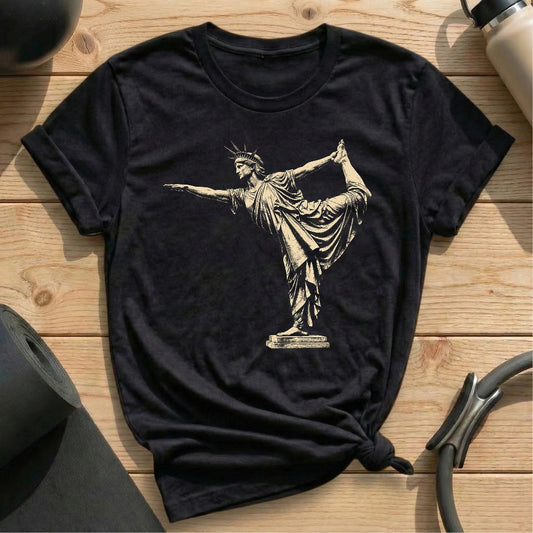 Liberty in Natarajasana T-shirt - in MindCloth Pilates Tshirt Collection