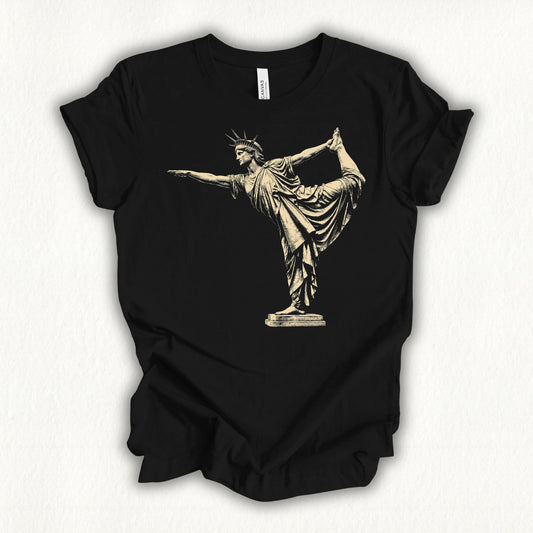 Liberty in Natarajasana T-shirt - in MindCloth Pilates Tshirt Collection