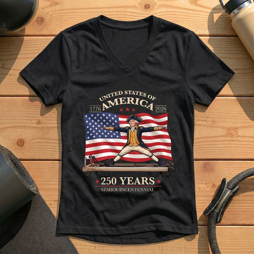 Washington 250th USA Lady V-neck