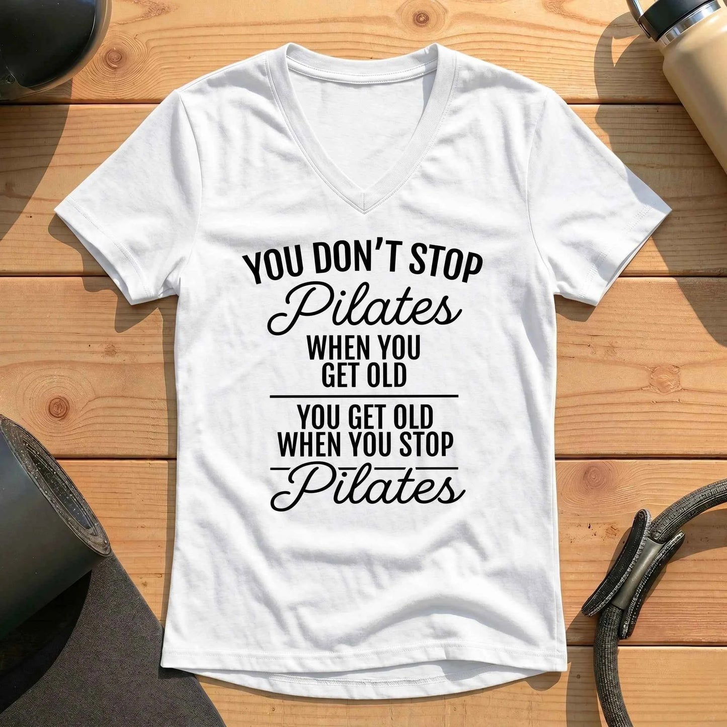 Don't Stop Pilates Lady V-neck