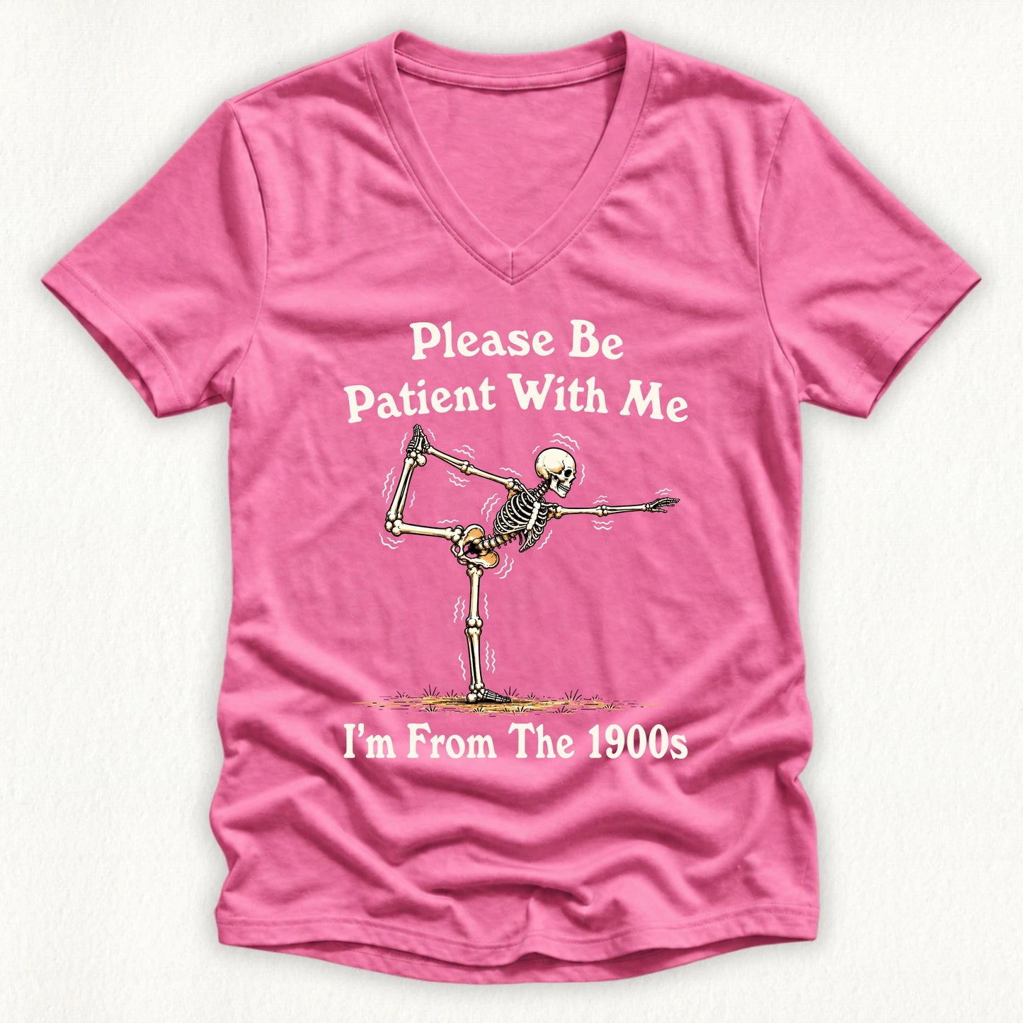 Yoga From 1900s Lady V-neck