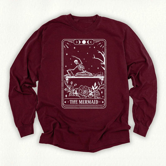 The Mermaid Tarot Card Long Sleeve T-shirt