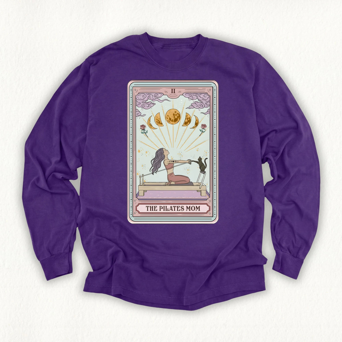 The Pilates Mom Tarot Card Long Sleeve T-shirt