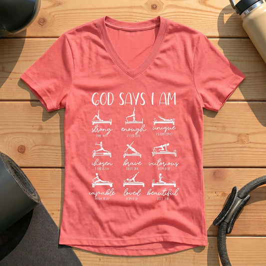 God Says Pilates Lady V-neck