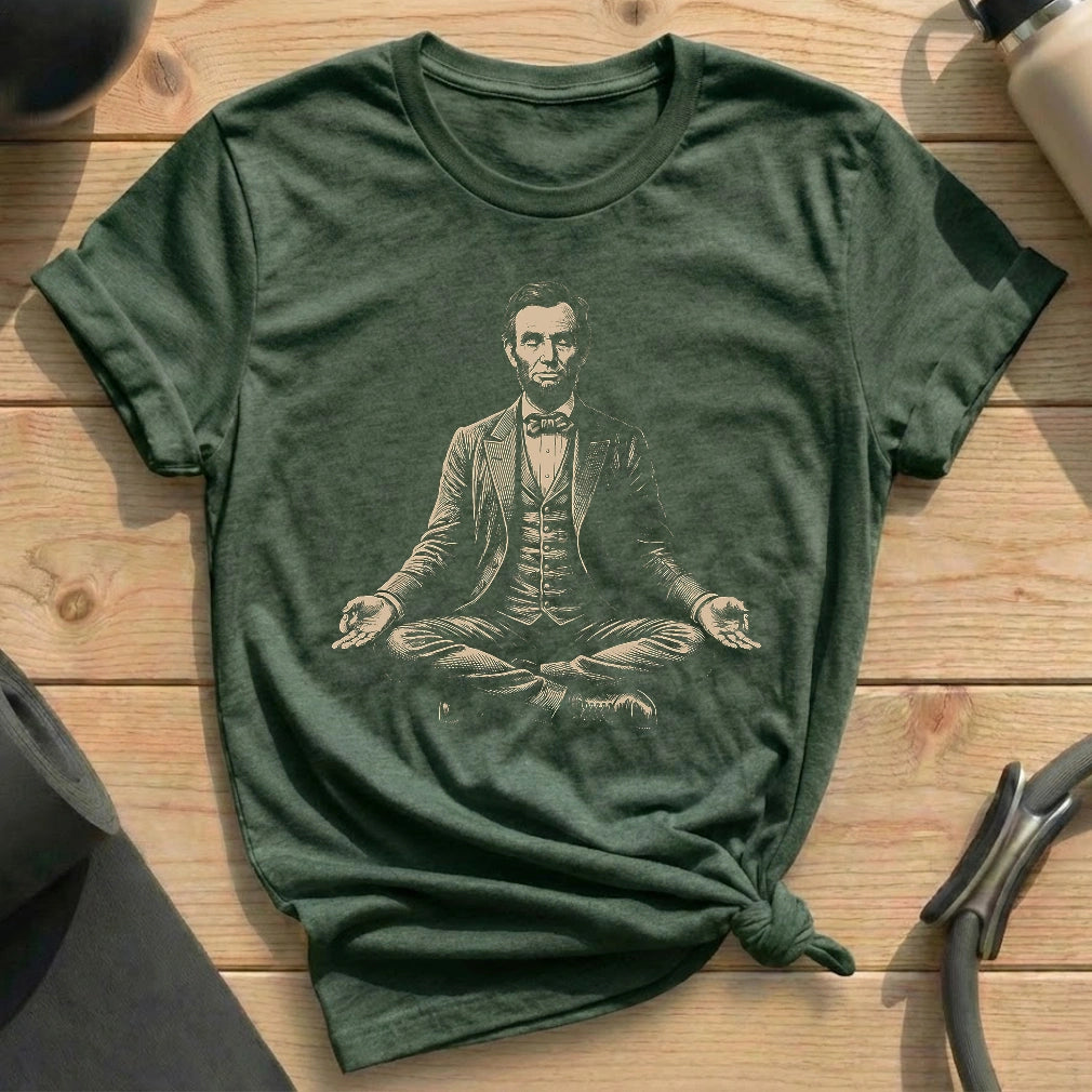 Lincoln Meditate T-shirt - in MindCloth Pilates Tshirt Collection