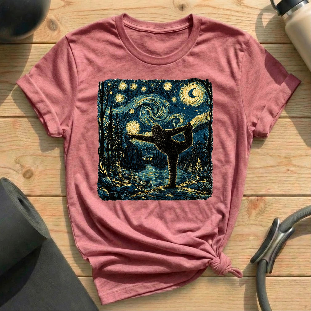 Bigfoot Starry Yoga T-shirt