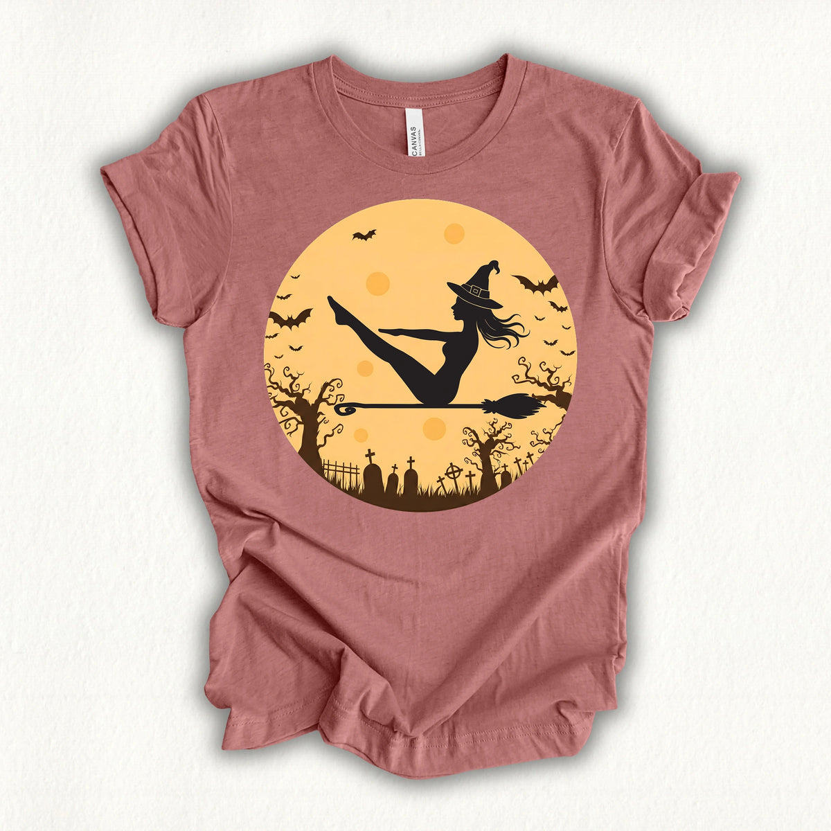 Flying Teaser heather mauve shirt in MindCloth Pilates Tshirt Collection