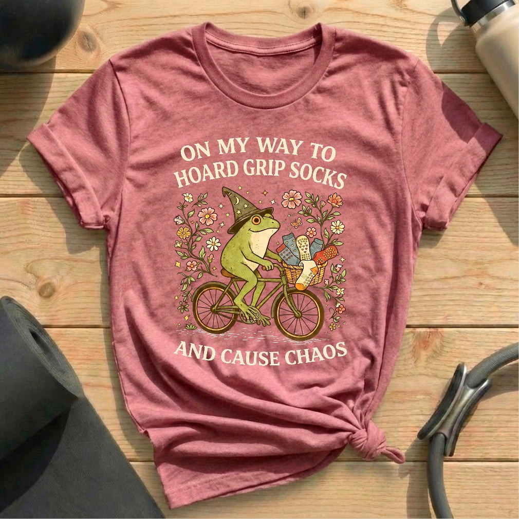 Hoard Grip Socks T-shirt - in MindCloth Pilates Tshirt Collection