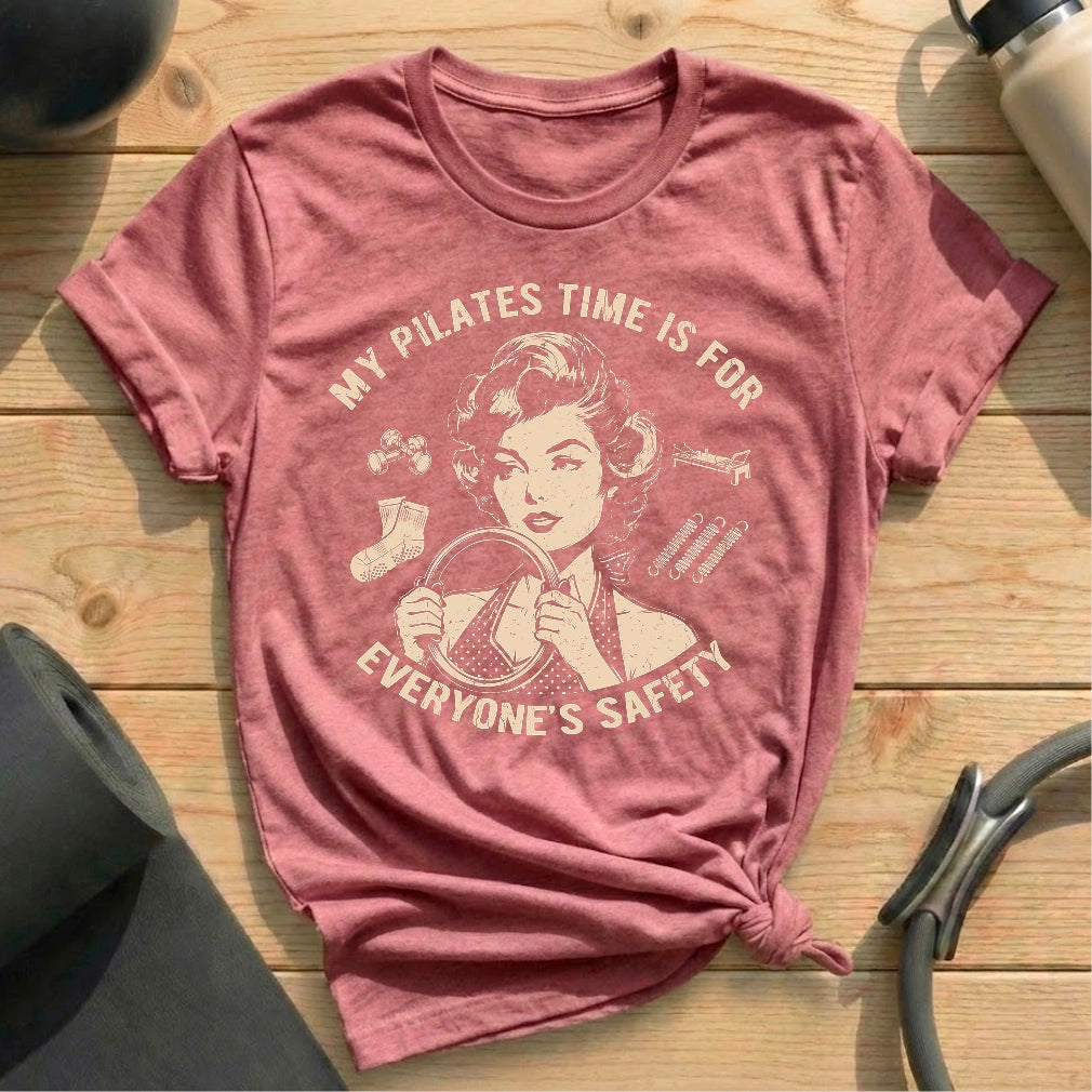 Pilates For Everyone Safety T-shirt - in MindCloth Pilates Tshirt Collection