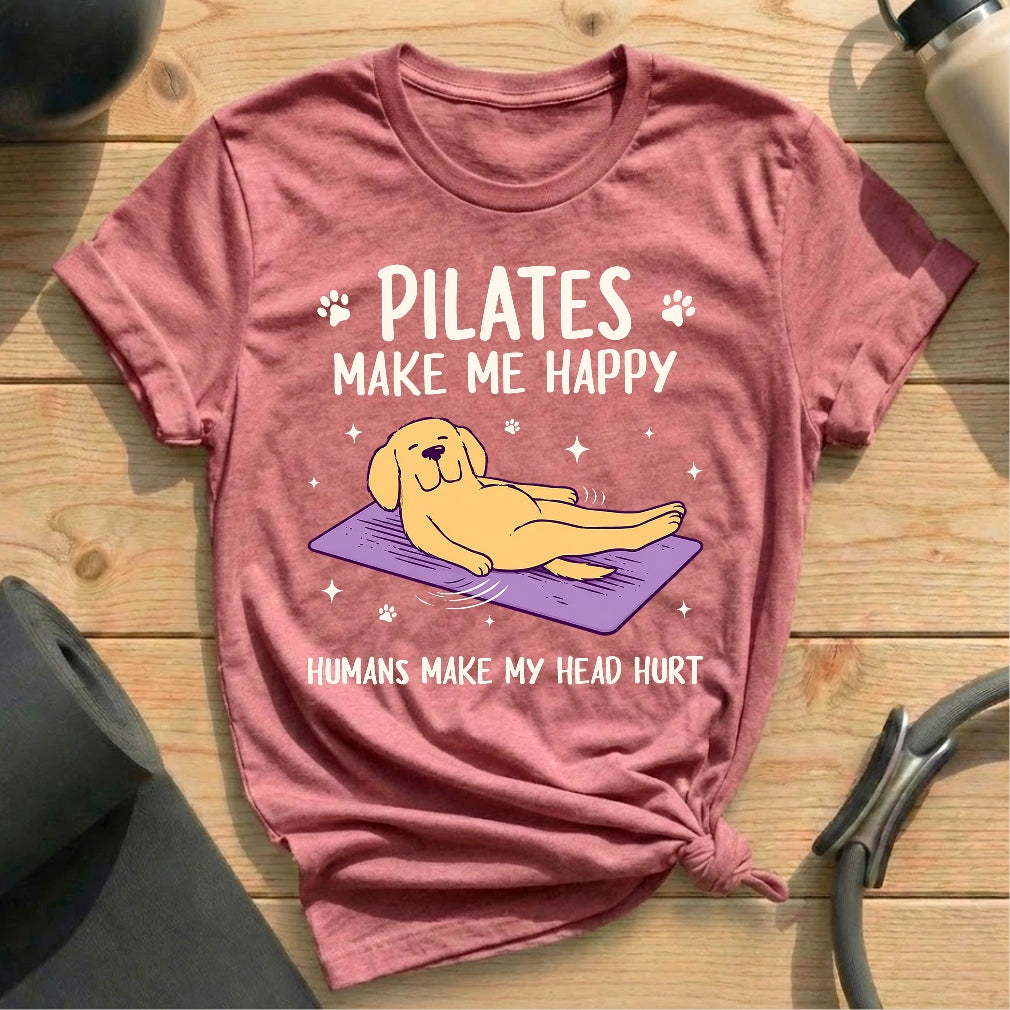 Pilates Make Me Happy T-shirt - in MindCloth Pilates Tshirt Collection