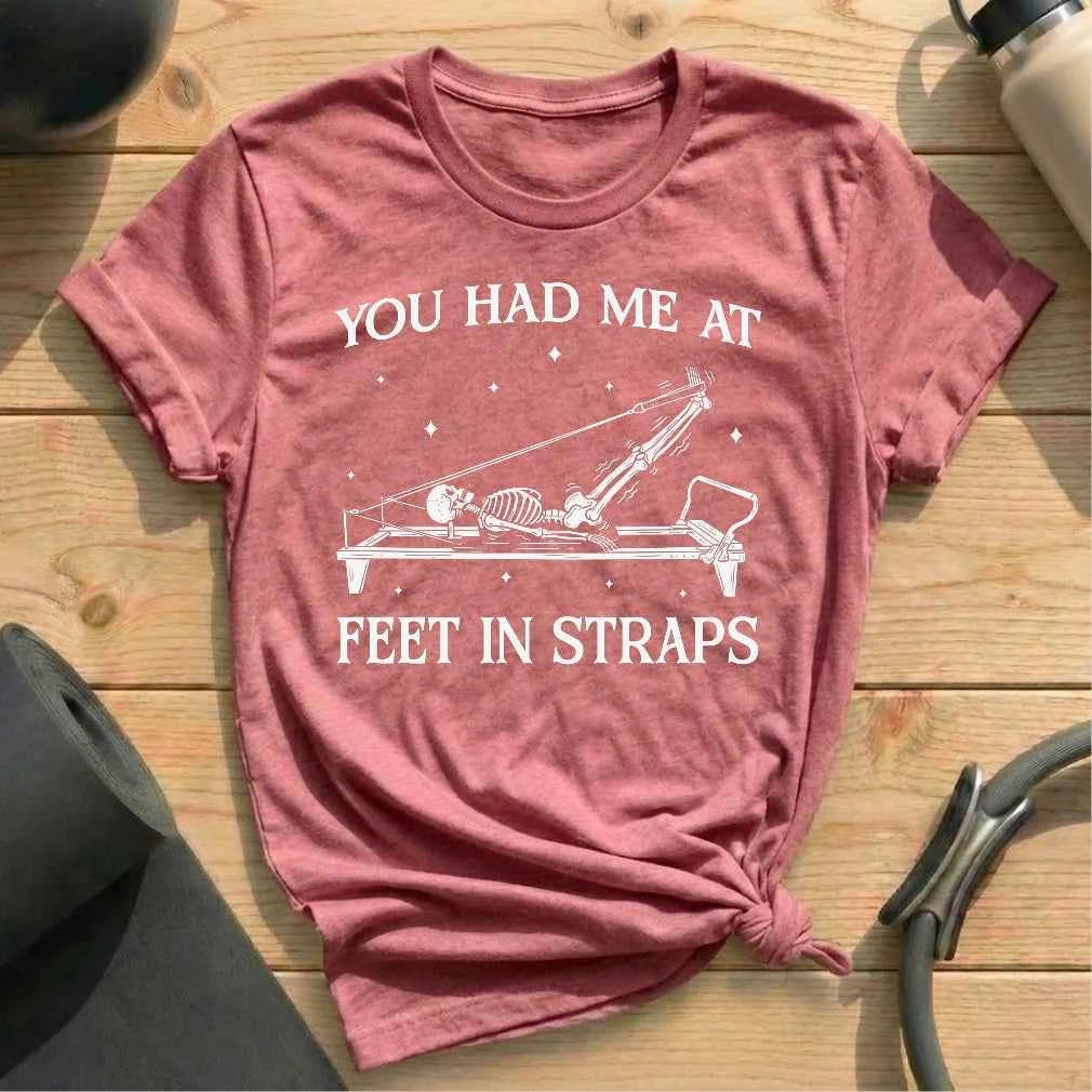 Skeleton Feet in Straps T-shirt