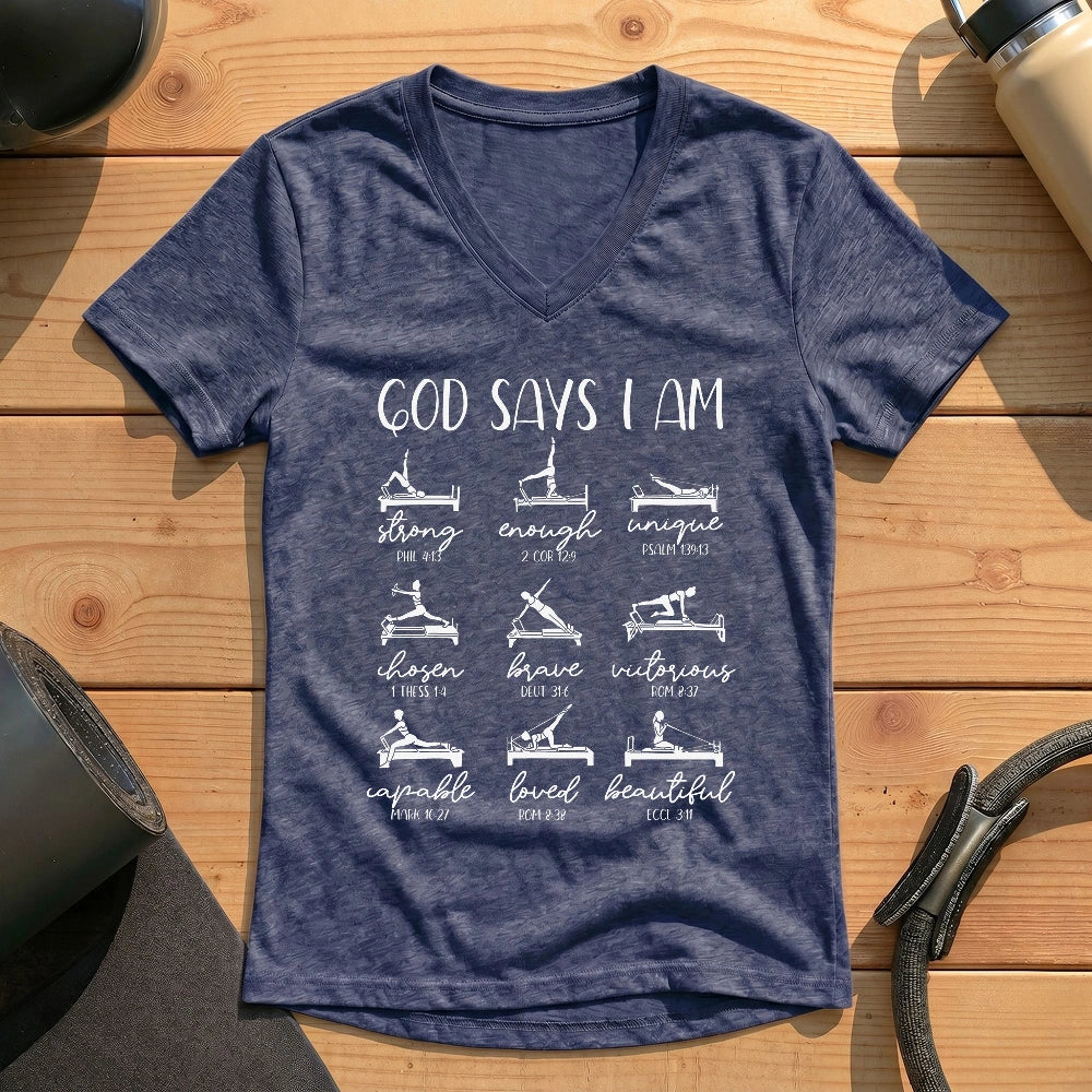 God Says Pilates Lady V-neck