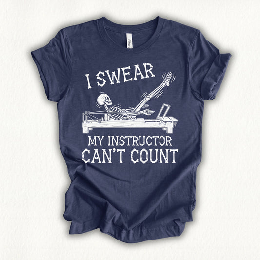 Instructor Can’t Count T-shirt - in MindCloth Pilates Tshirt Collection