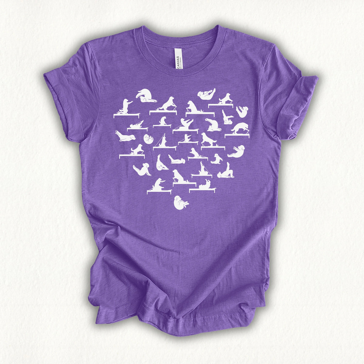 Dog Pilates Pose Heart T-shirt