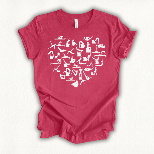 Pilates Poses Heart T-shirt