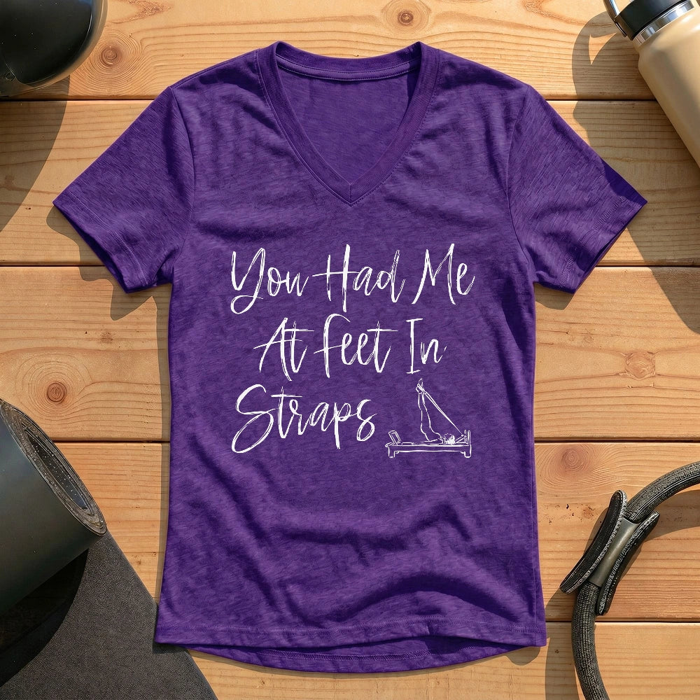 You Had Me At Feet In Straps Lady V-neck