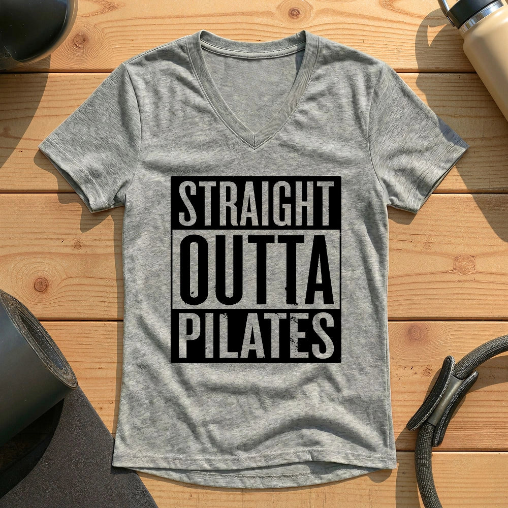 Straight Outta Pilates Lady V-neck