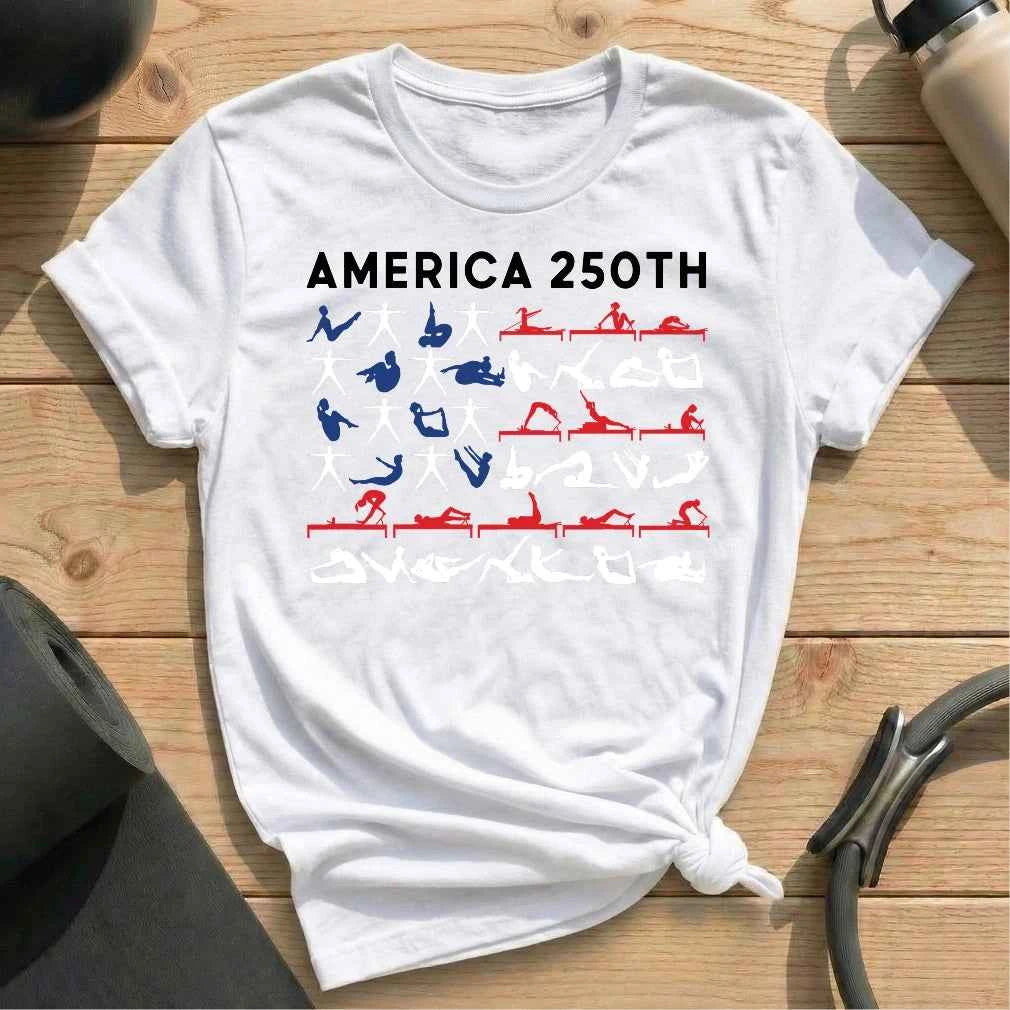 America 250th Flag Pose T-shirt