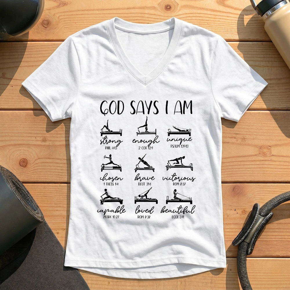 God Says Pilates Lady V-neck