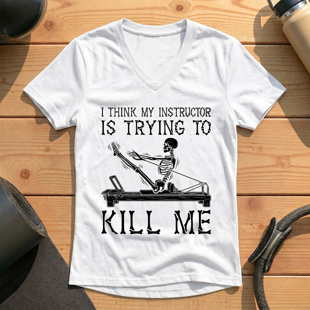 Instructor Kil Me Lady V-neck