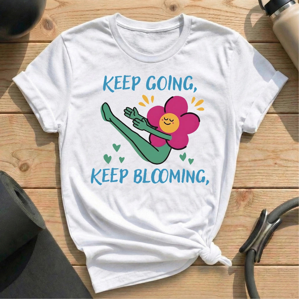 Keep Blooming T-shirt - in MindCloth Pilates Tshirt Collection