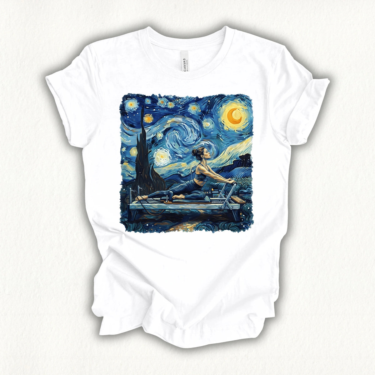 Starry Night Pilates T-shirt - in MindCloth Pilates Tshirt Collection