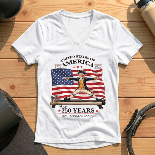 Washington 250th USA Lady V-neck