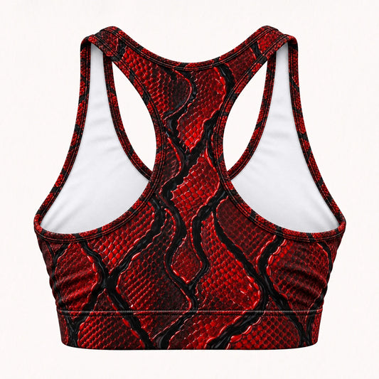 Red Venom Racer Back Bra