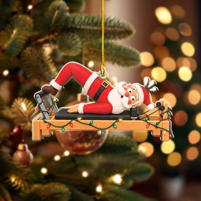 Santa Bridge On Reformer 2D Flat Ornament