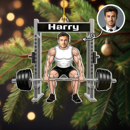 Deadlift Gymer Acrylic Ornament