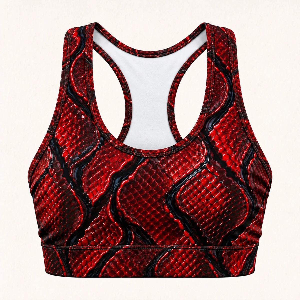 Red Venom Racer Back Bra