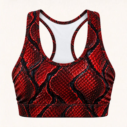Red Venom Racer Back Bra
