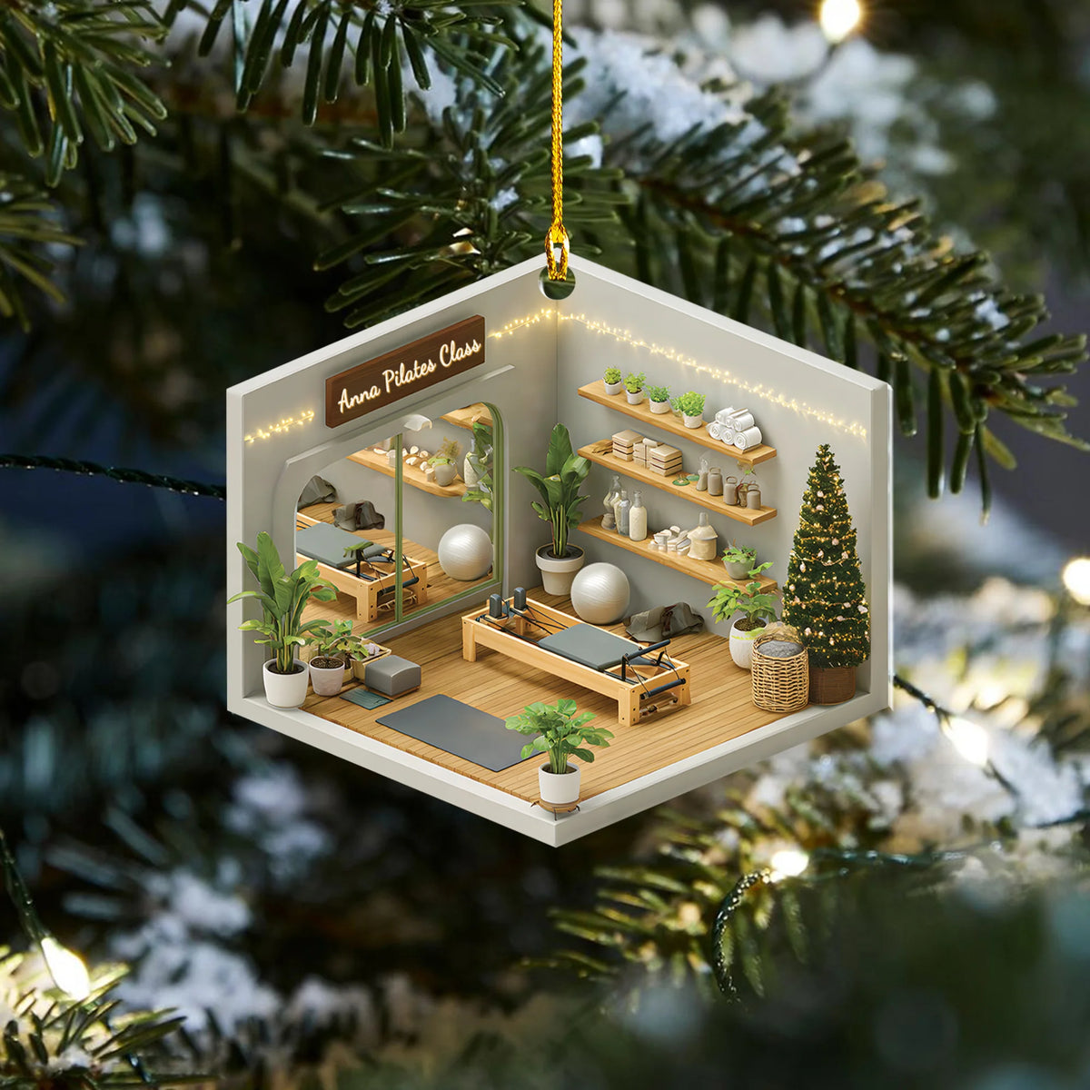 Pilates Room Acrylic Ornament