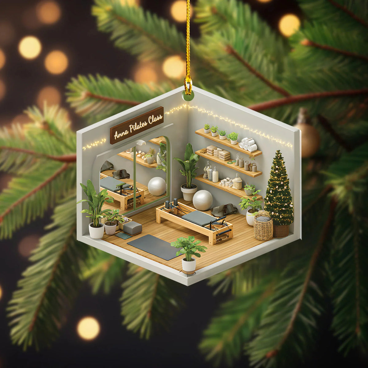 Pilates Room Acrylic Ornament