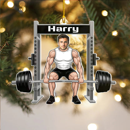 Deadlift Gymer Acrylic Ornament