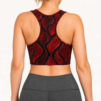 Red Venom Racer Back Bra