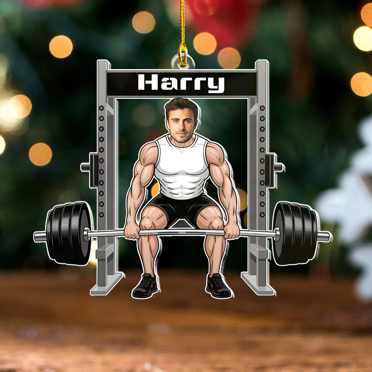 Deadlift Gymer Acrylic Ornament