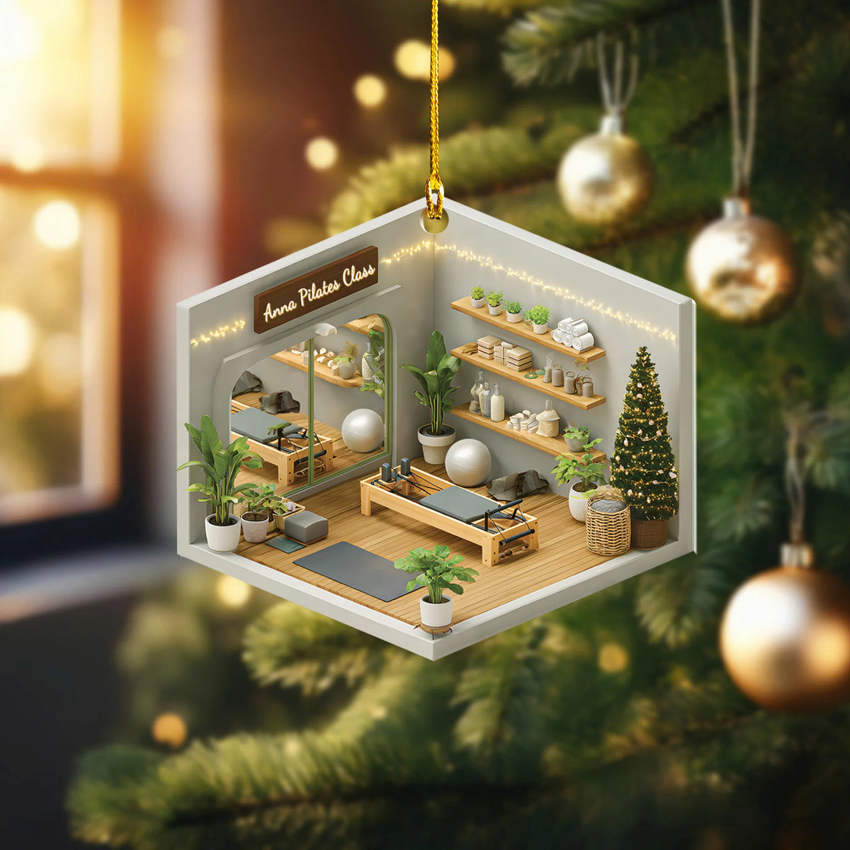 Pilates Room Acrylic Ornament