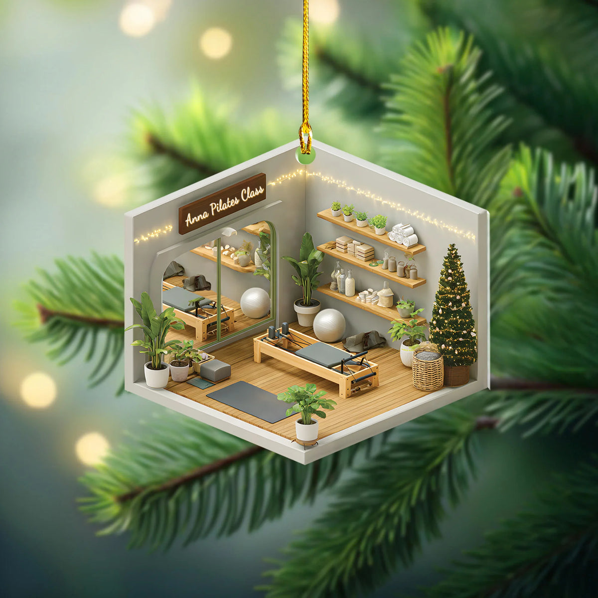 Pilates Room Acrylic Ornament
